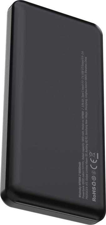 Actual product image Wozinsky powerbank Wpower 10,000 mah - black (10000 mAh, 10 W, 37 Wh)