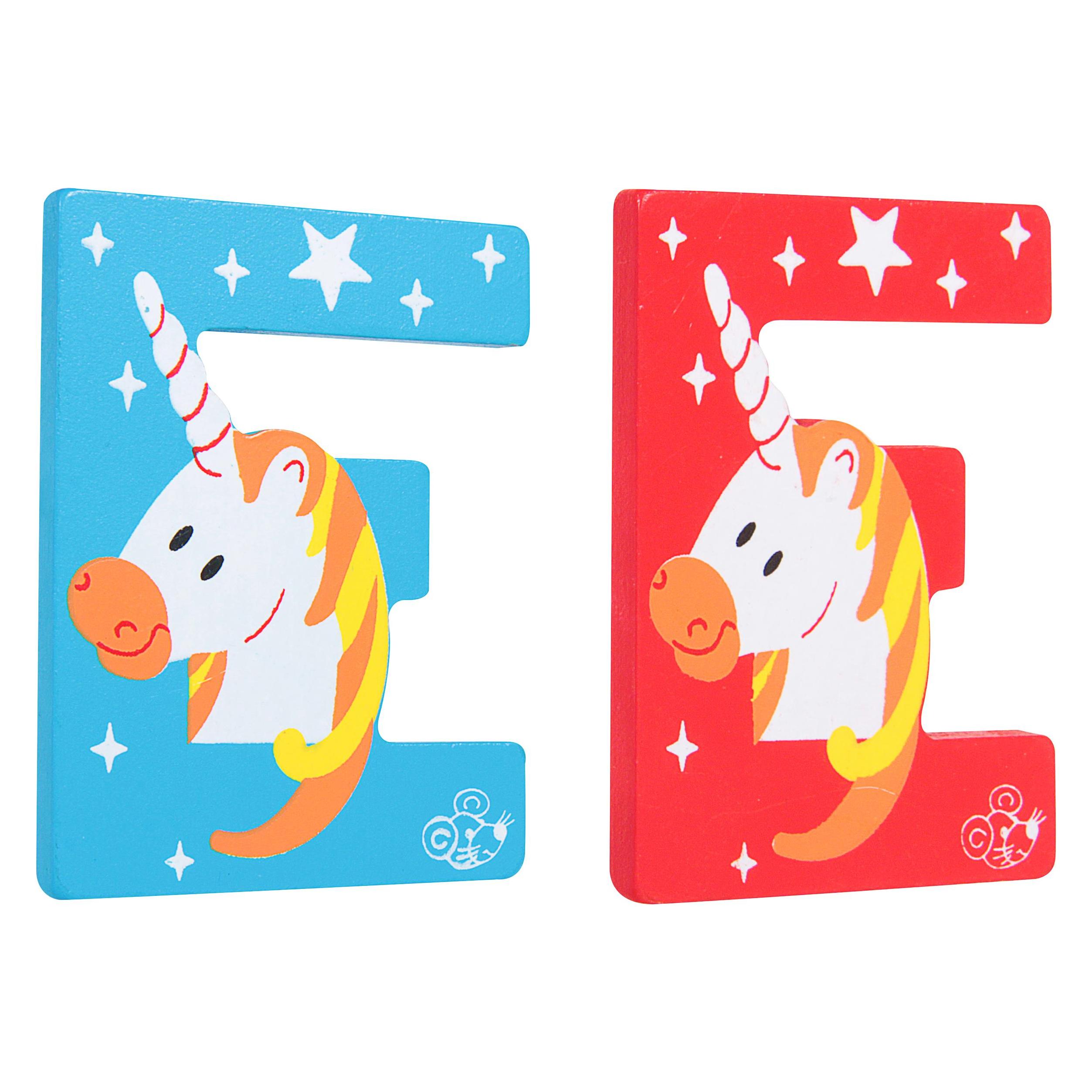 Spielmaus, Holzbuchstaben + Stoffbuchstaben, Buchstabe E