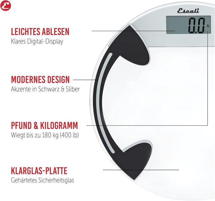 Produktbild Escali Personenwaage B180RC (180 kg)