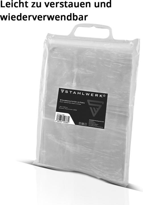 Produktbild Stahlwerk Staubschutztür 3er Set U-Form Staubtür Schmutzschleuse Staubvorhang (Schutzbrillenkasten)