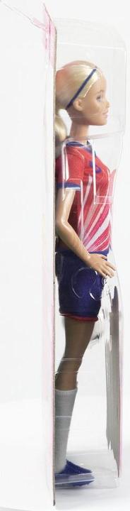 Actual product image Barbie Soccer player doll, blonde, jersey with number 9, soccer, cleats, socks, for children