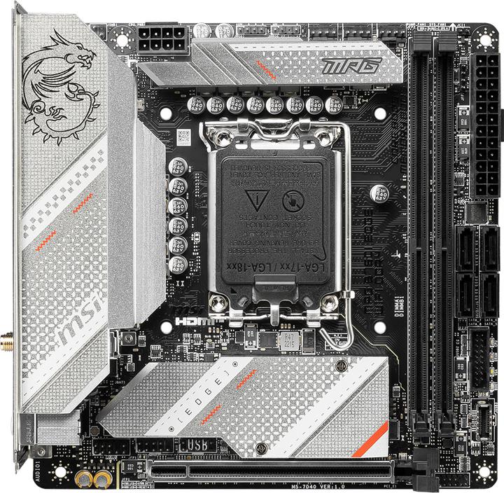 Actual product image MSI MB MPG B760I EDGE WIFI DDR4 (B760,S1700,mITX,Intel) (LGA 1700, Intel B760, Mini-ITX)