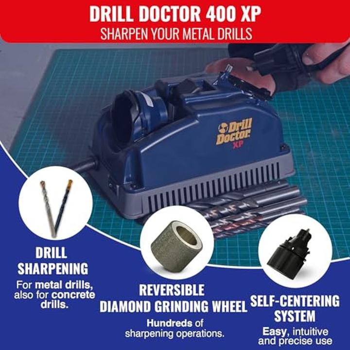 Immagine prodotto Tivoly Affilatrice per trapani Drill Doctor 400 2,5> 13 mm, angolo 118 ° (Affilatrice per trapani)
