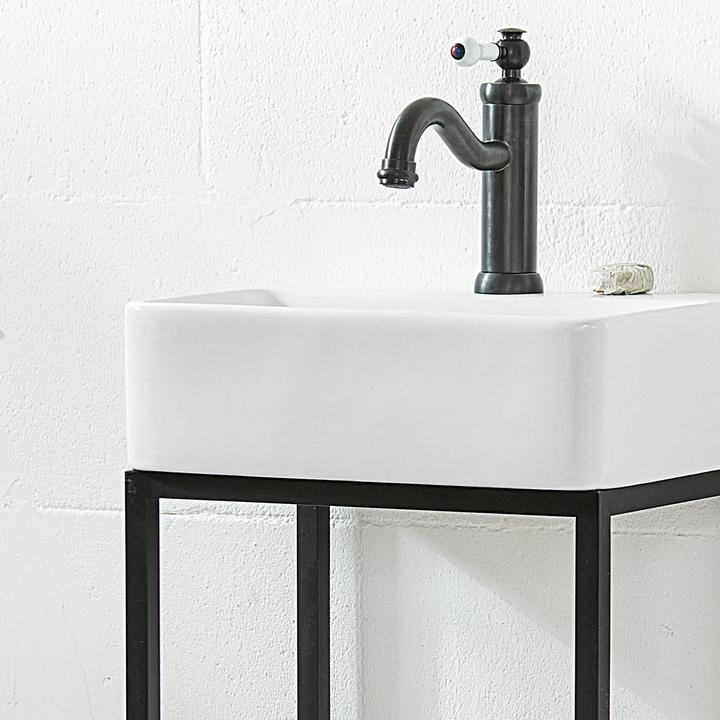 Actual product image Loberon Washbasin Maeva black/white/brown