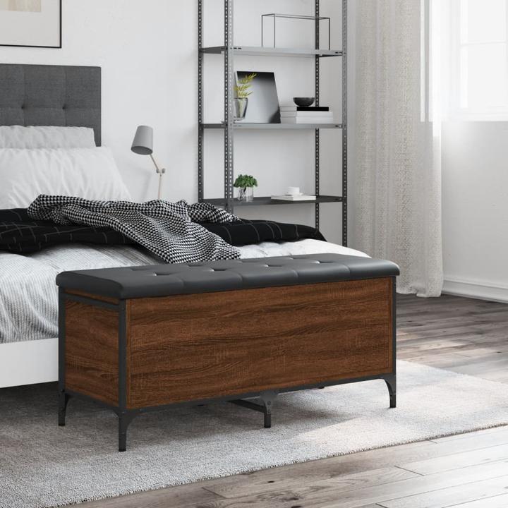 Produktbild VidaXL Sitzbank mit Stauraum Braun Eiche 102x42x45 cm (42 cm)