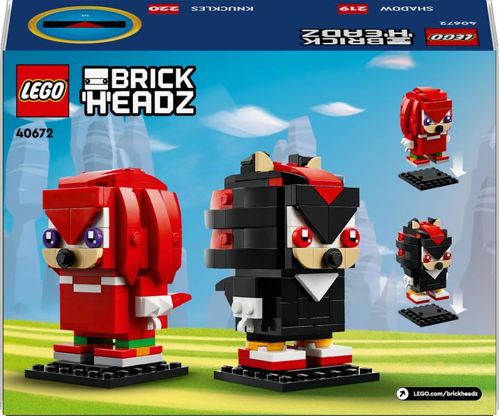 Actual product image LEGO BrickHeadz Sonic the Hedgehog Knuckles & Shadow (40672, LEGO Brickheadz)