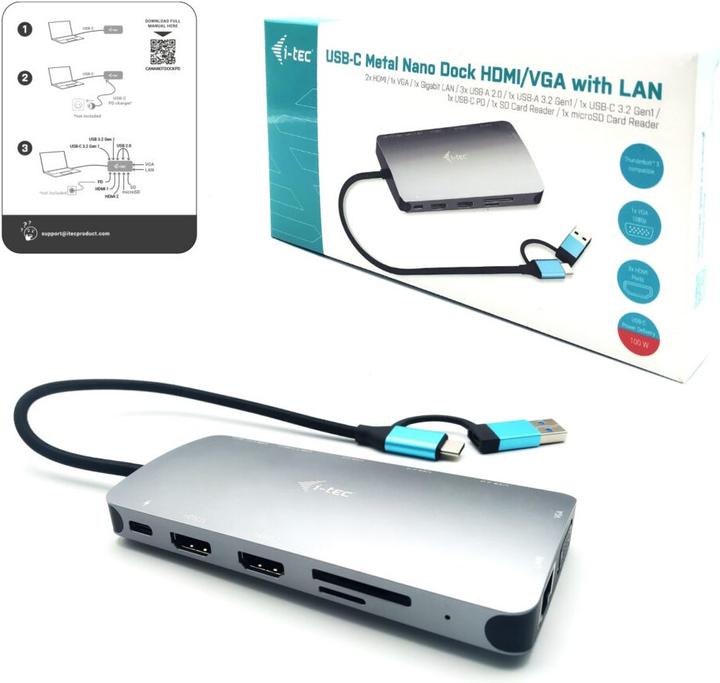 Produktbild i-tec Cananotdockpd (USB-C, 1 Ports)