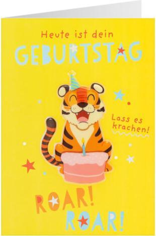 Actual product image Penta Geburtstagskarte Happy Birthday Tiger: Lass es krachen! (1 pcs.)