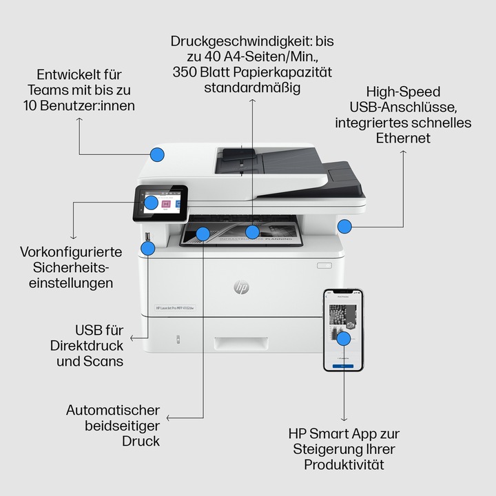 Productafbeelding HP 4102dw LaserJet Pro (Laser, Zwart-wit)