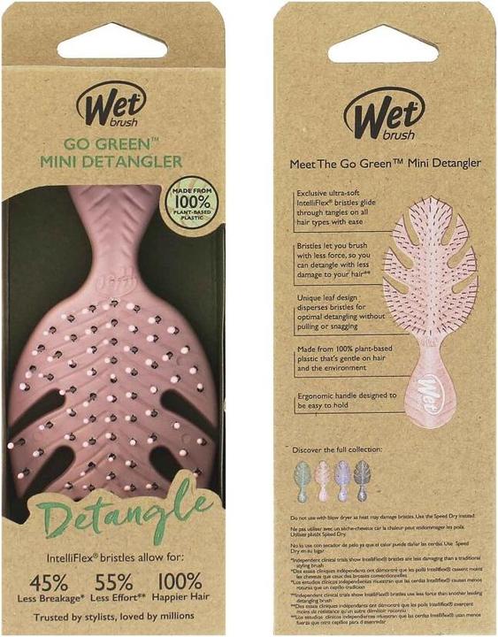 Image du produit Wet Brush GO GREEN Mini brosse démêlante rose
