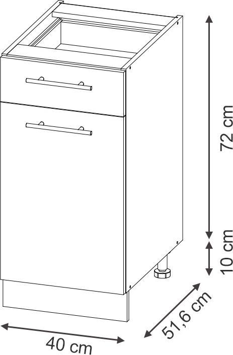 Produktbild Vicco Küchenschränke Fame-Line (40 x 51.5 x 81.5 cm)