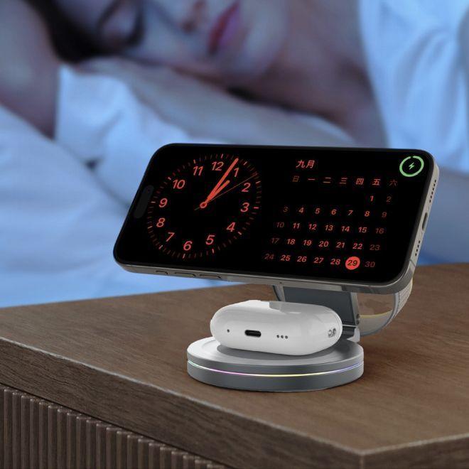 Image du produit MU Classic Faltbarer 3in1 Wireless Charger mit 360° Rotation (15 W)