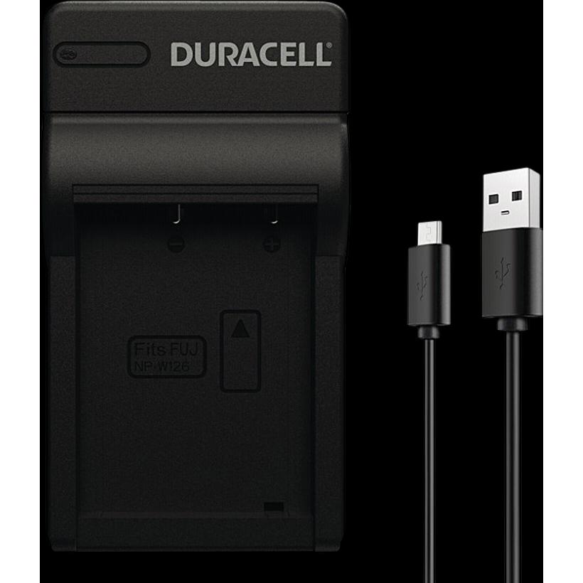 Thumbnail - Duracell Ladegerät mit USB Kabel für DRFW126/NP-W126 (Ladegerät), Kamera Stromversorgung, Schwarz