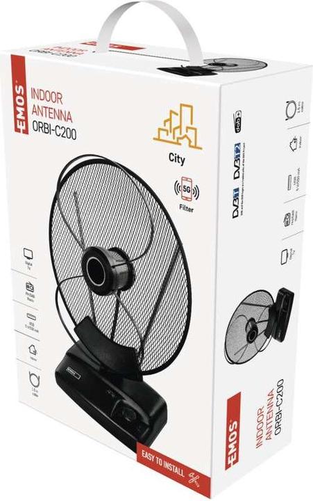 Actual product image Emos Indoor Antenna CITY ORBI-C200, DVB-T2, D (Indoor antenna, DAB/ DAB+, DVB-T / -T2, LTE)
