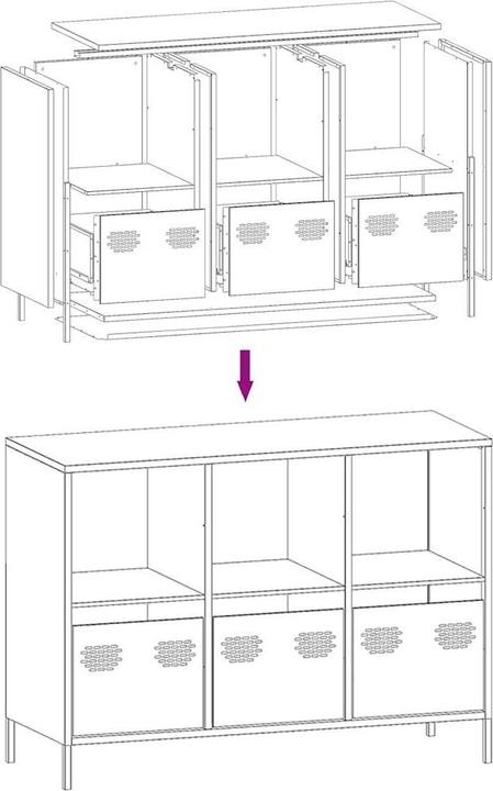 Produktbild vidaXL Sideboard (101.50 x 39 x 73.50 cm)