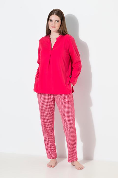 Produktbild Ulla Popken Pyjama, Muster, Rundhals, Langarm (58, 60)