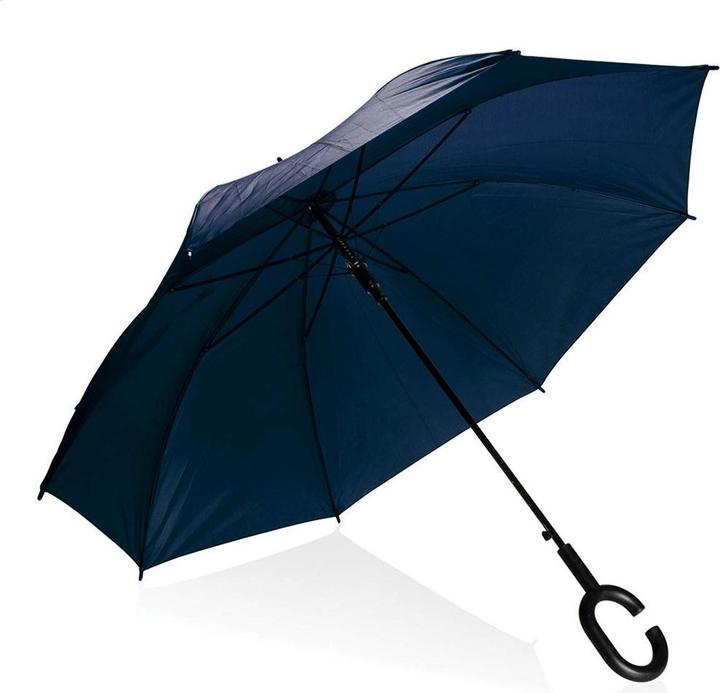 Platinet Umbrella C Handle Semi-Automotive Polyester Blue 45007