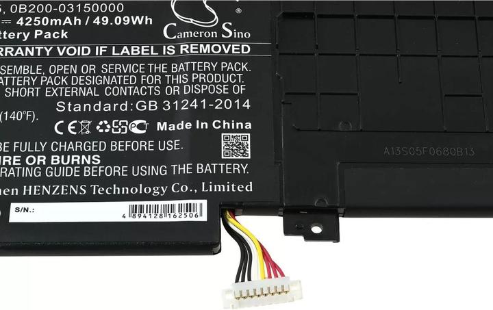 Produktbild AccuCell Akku Asus ZenBook 13 UX333FA-A4011t, UX333FA-A4081t, Typ C31N1815 u.a. (4250 mAh)