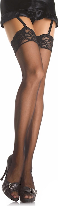 Leg Avenue Suspender Stockings with Lace (One size)