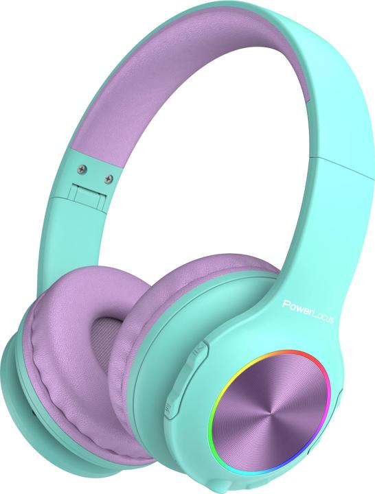 Actual product image PowerLocus Wireless Headphones for kids PLED (blue&purple)