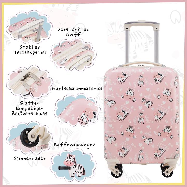 Actual product image Coolife 5-teilige Kinderkofferset (23.70 l, Hand luggage (up to 50 litres))