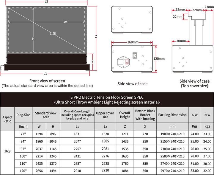 Produktbild Hisense MFS-100 (100", 16:9)