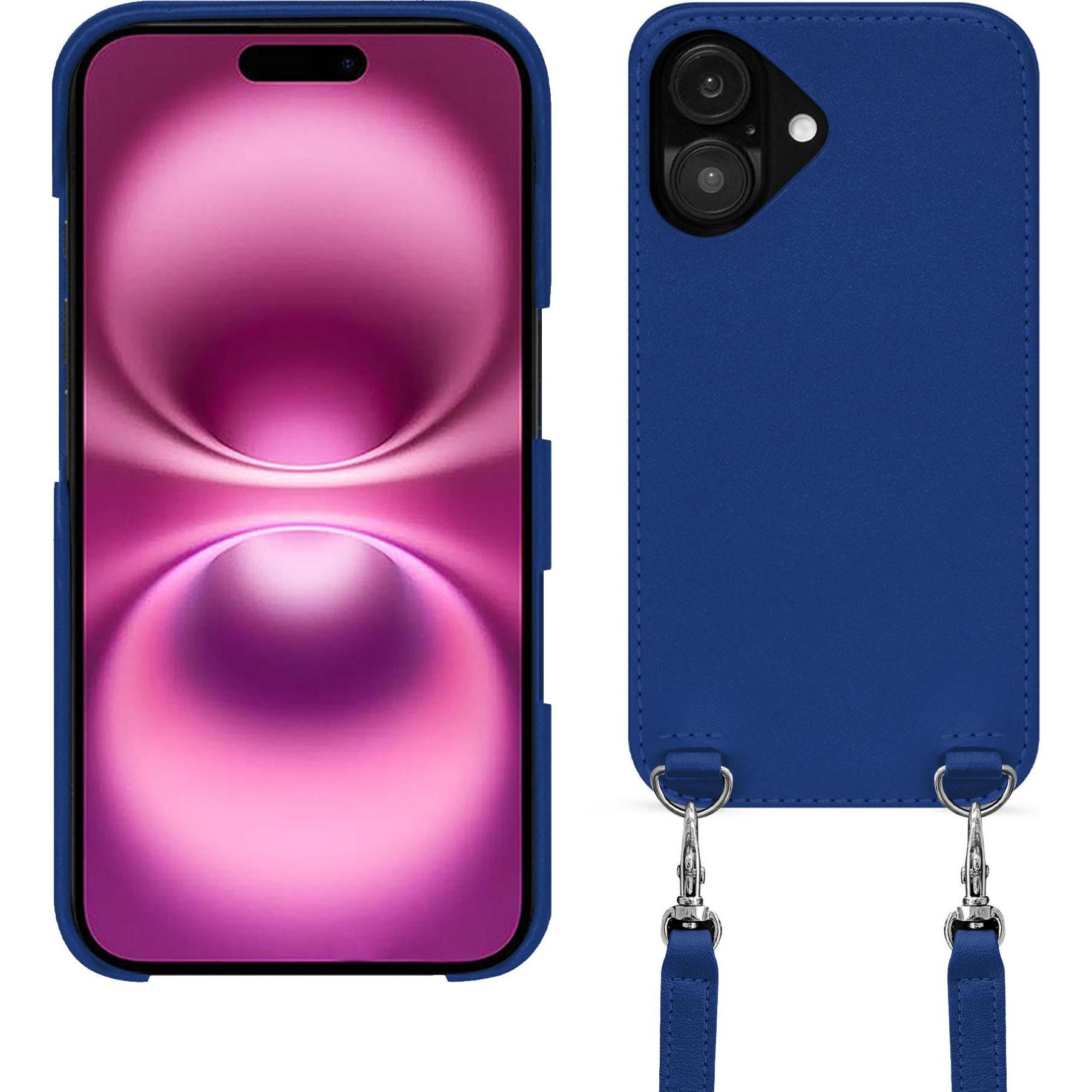 Noreve Schutzhülle mit Schulterriemen Apple iPhone 16 Plus (Apple iPhone 16 Plus), Smartphone Hülle, Blau