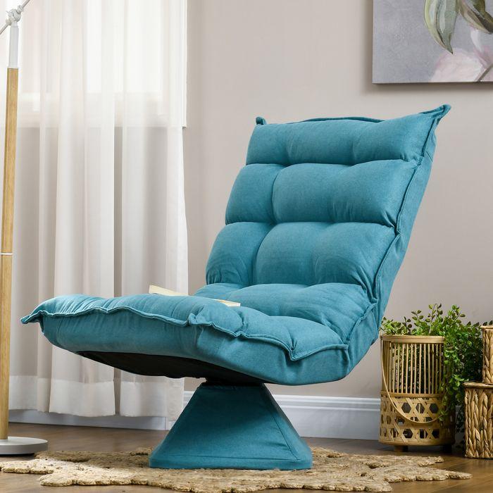Actual product image Swisshandel24 Floor chair Floor sofa with adjustable backrest, swivelling meditation chair with base, upholstered