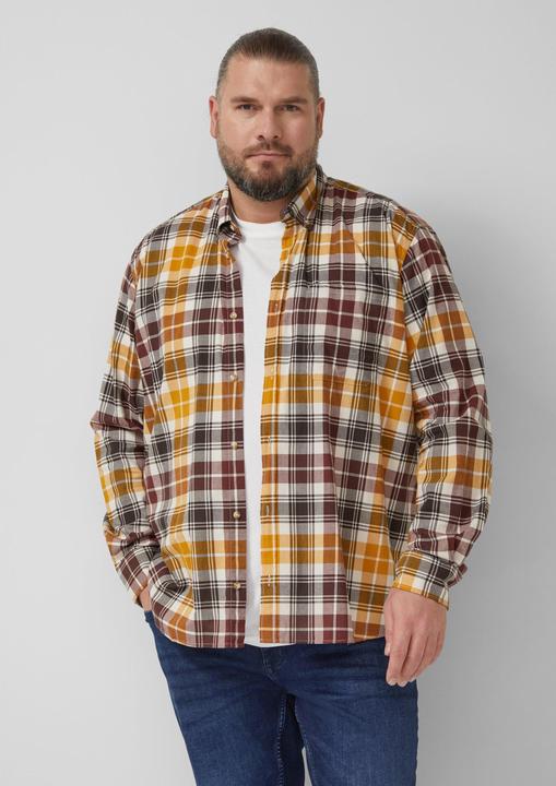 Immagine prodotto s.Oliver Hemd Regular Fit: Elastisches Button-Down-Hemd mit Karomuster (5XL)