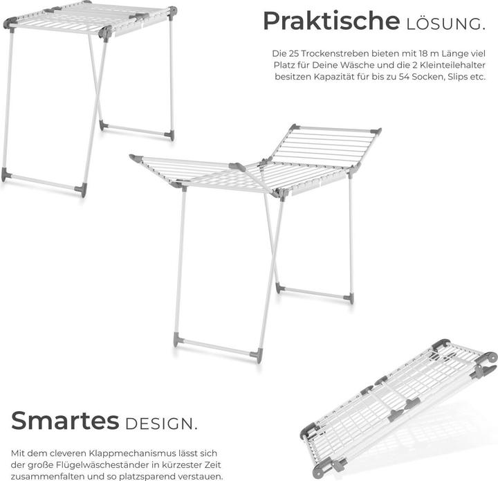 Actual product image tectake Life clothes horse (18 m)