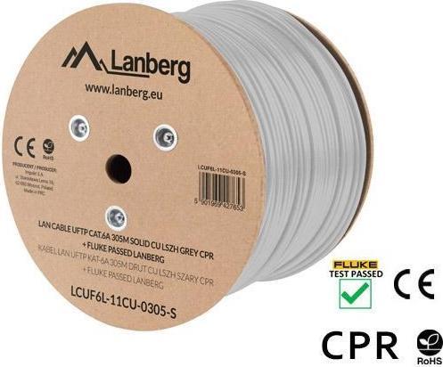 Produktbild Lanberg LCUF6L-11CU-0305-S Netzwerkkabel 305 m Cat6a U/FTP (STP) Grau (U/FTP, CAT6a, 305 m)