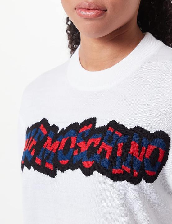Image du produit Love Moschino Pull col rond manches longues logo rayé (40)