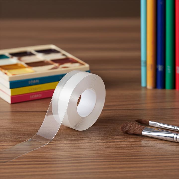 Actual product image Ideoon Doppelseitiges Nano-Klebeband Transparent (5m x 30mm): Starke 110g/cm² Haltekraft (30 mm)