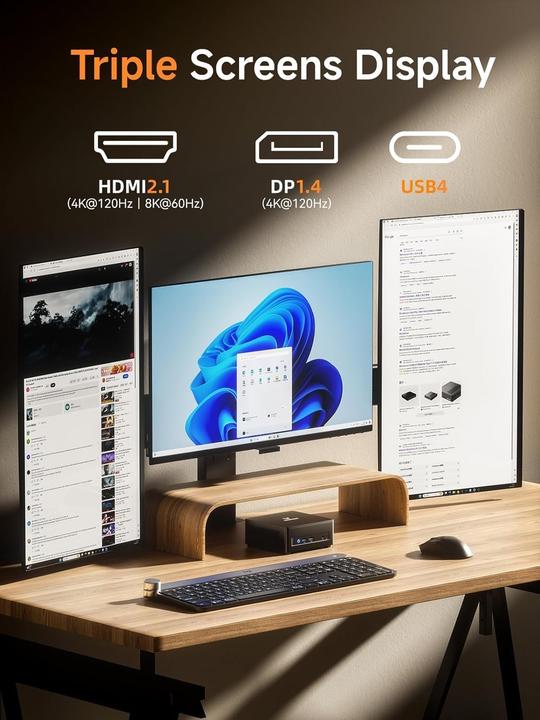 Produktbild Minisforum Mini PC UM690L Slim (AMD Ryzen 9 6900HX, 32.77 GB, 1000000 GB)