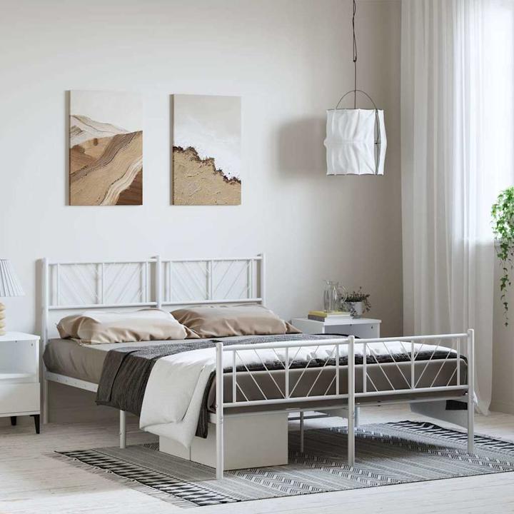 Produktbild vidaXL Metall Bettgestell (135 x 190 cm)