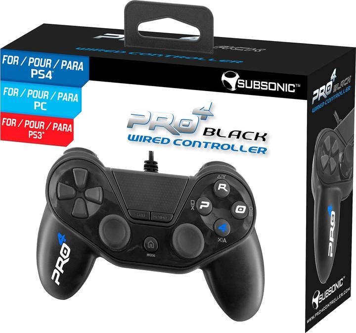 Actual product image Subsonic Pro 4 Wired Controller for PS4 Black (PS4)