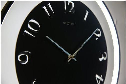 Immagine prodotto Nextime 5188ZW - Orologio da tavolo "Ting", luce integrata, metallo, nero, 40 x 40,5 cm