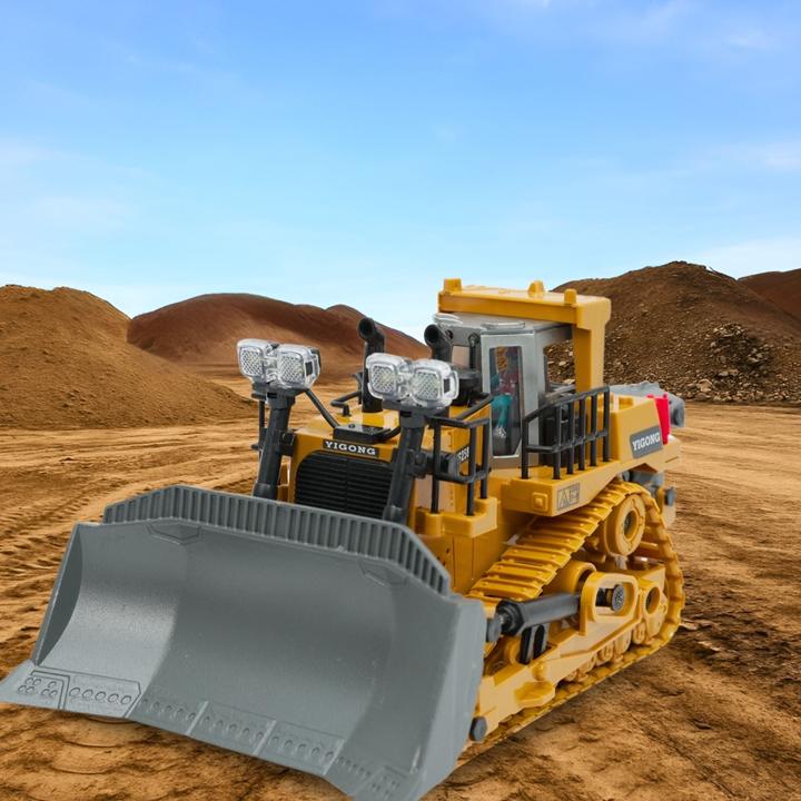Actual product image Hermex Ferngesteuerter Bulldozer Planierraupe Baufahrzeug Spielzeug 1:24
