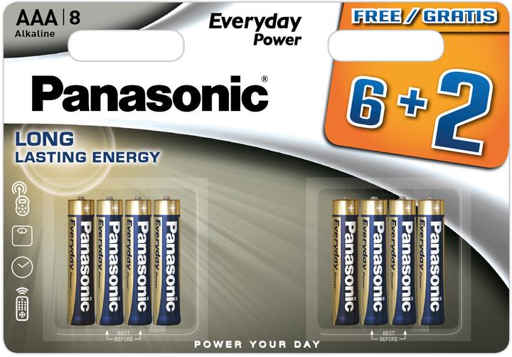 Productafbeelding Panasonic Everyday Power batterij LR03EPS/8B (6+2) (8 Pcs., AAA)