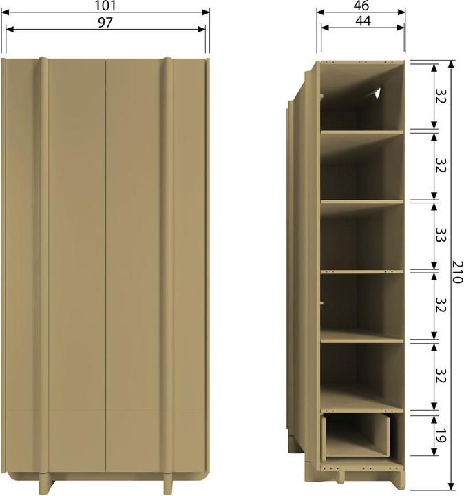 Actual product image Woood Basu (210 x 101 x 46 cm)