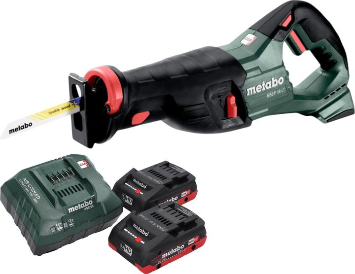 Produktbild Metabo SSEP 18 LT Akku Säbelsäge 18 V 32 mm + 2x LiHD Akku 4,0 Ah + Ladegerät