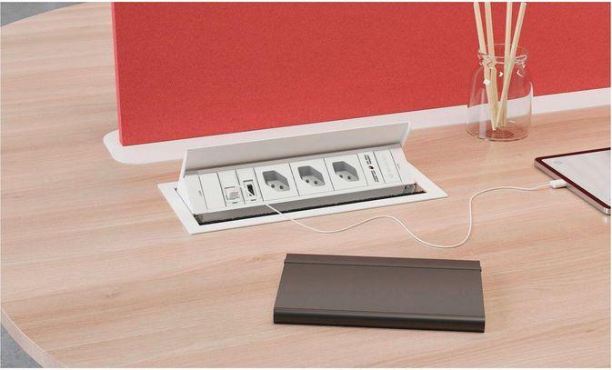 Actual product image IB Connect BOX mounting frame grey S 3-gang