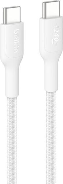 Produktbild Belkin USB-C TO USB-C 240W 2.0 BRAIDED PCR 2M WHITE (2 m, 240 W)