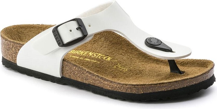 Actual product image Birkenstock GIZEH Kids Birko-Flor Narrow - White Lacquer (30)