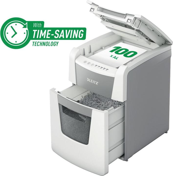 Immagine prodotto Leitz Shredder IQ Autofeed Small Office 100 micro taglio 2 x 15 mm 34 l Numero di fogli (max.): Sich (Microtaglio)