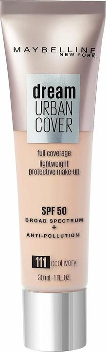 Maybelline New York Dream Urban Cover Foundation 111 Cool Ivory Spf50 30ml (111 Cool Ivory)