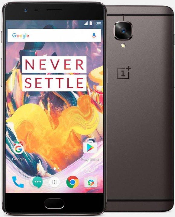 Produktbild OnePlus 3t (64 GB, Gunmetal, 5.50", Dual SIM, 16 Mpx, 4G)