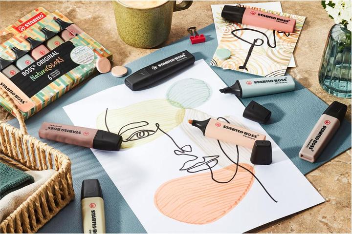 Actual product image STABILO BOSS NATURE COLORS - Highlighter (colour assorted, 5 mm, 6 x)