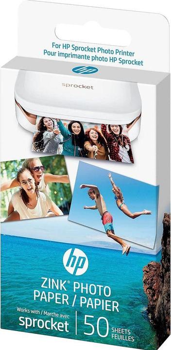 Produktbild HP Sprocket Fotopapier Zink (290 g/m², Foto (5x7.6cm), 50 x)