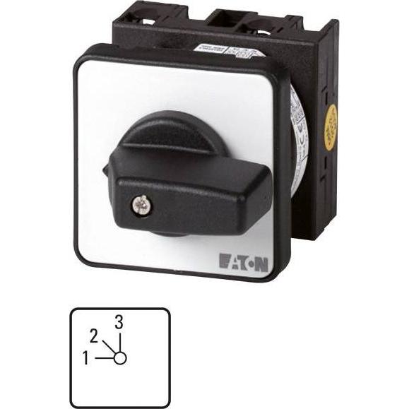 Eaton Stufenschalter, T0, 20 A, Einbau, 3 12953, Taster + Schalter, Schwarz, Weiss